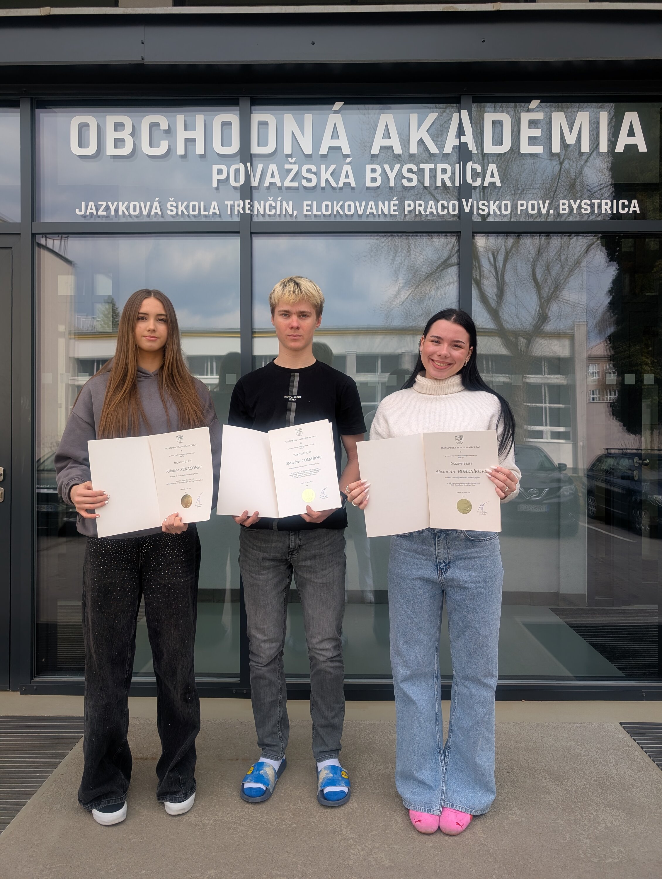 Verejné poďakovanie našim študentom